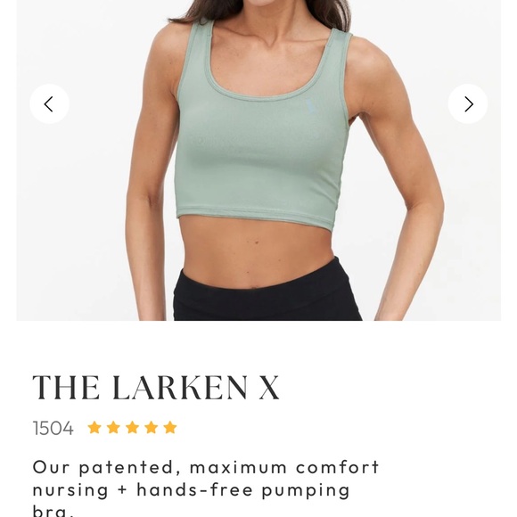 Larken X Pumping / Nursing Bra in Sage, Large - Picture 4 of 4
